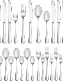 20 Piece Silverware Set Service for 4,Premium Stainless Steel Flatware Set,Mirror Polished Cutlery Utensil Set,Durable Home Kitchen Eating Tableware Set,Include Fork Knife Spoon Set,Dishwasher Safe